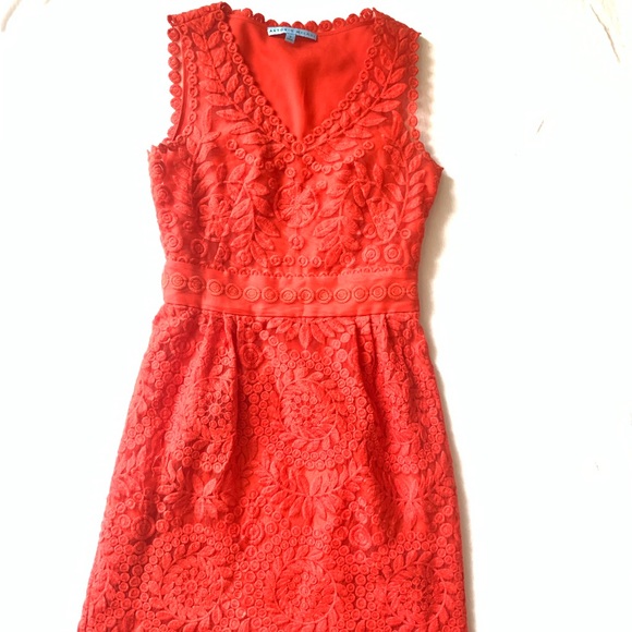 Antonio Melani Dresses | Red Lace Antonio Melani Dress | Color: Red | Size: 2 | Sharralane's Closet